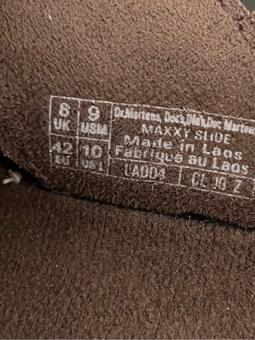 Dr. Martens Brown Leather Maxxy Slide Platform Sandals US Size Men 9 Women 10 - Picture 13 of 15